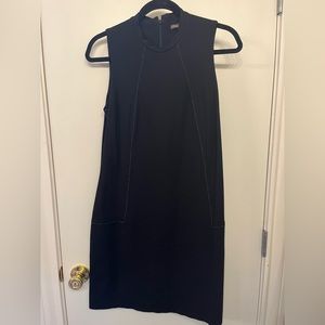 J. McLaughlin sleeveless black dress with white stitching size small